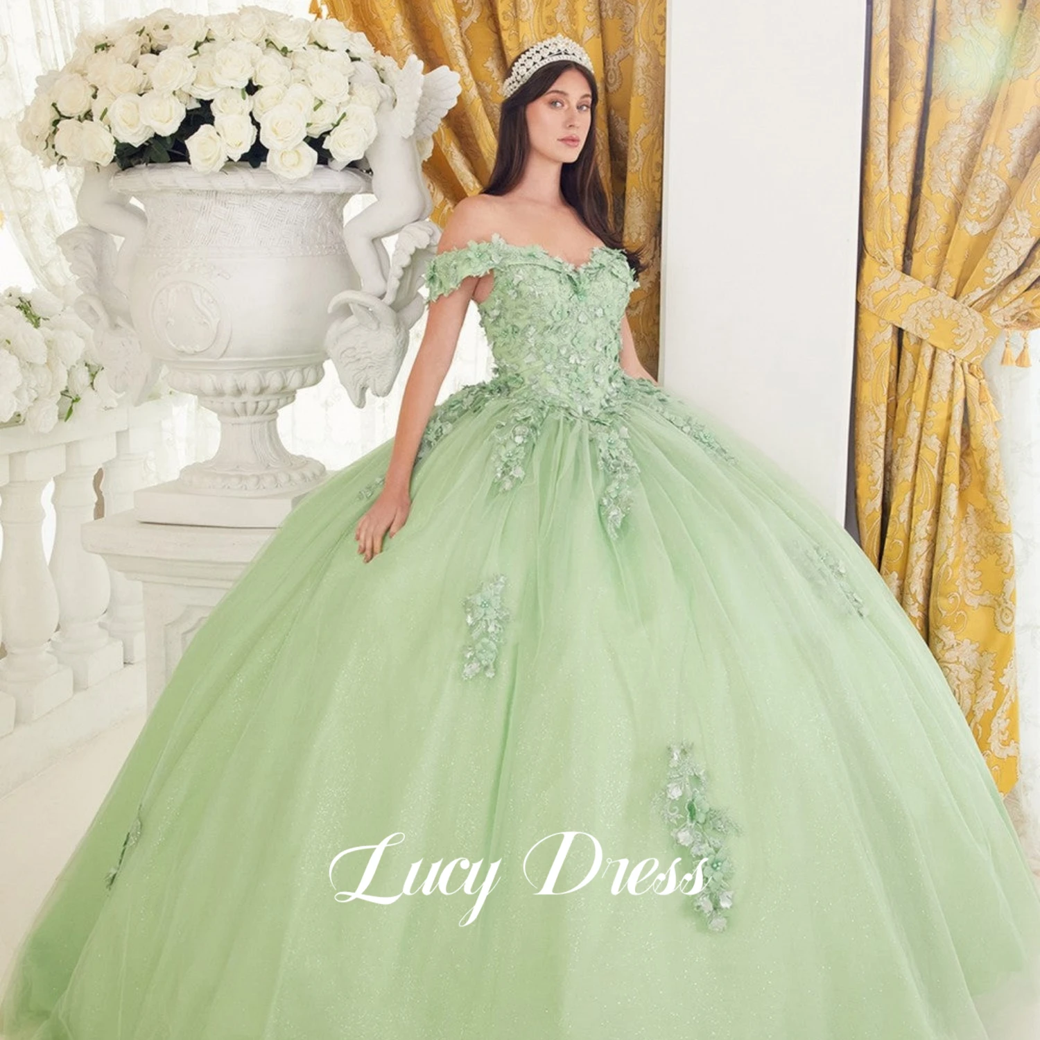 

Lucy Sweetheart Suitable Dresses on Request Luxurious Women's Evening Dresses for Prom Green Coming of Age Dress Fluffy Formal