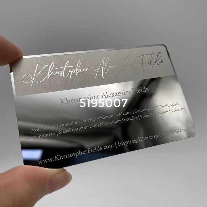 Металлические визитные карточки из нержавеющей стали 300