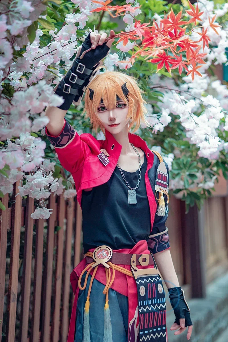 Игра Genshin Impact Tohma Косплей Костюм для мужчин Хэллоуин Полный комплект подарков