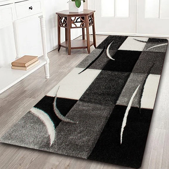 

Модный простой напольный коврик в скандинавском стиле для кухни, домашний ковер, длинный дверной коврик в полоску, Современный домашний дек...