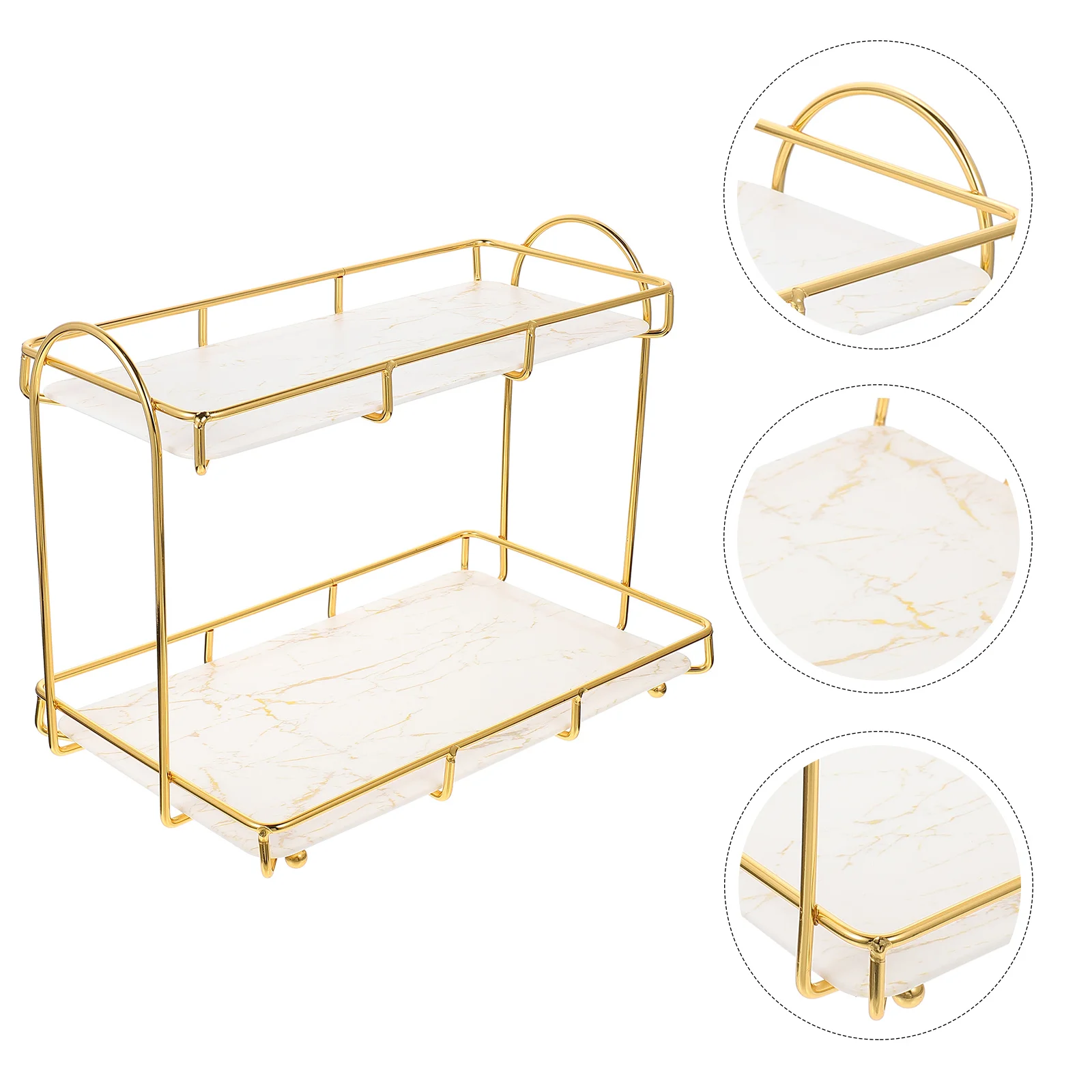 

Storage Rack Countertop Holder Bathroom Toiletry Organizer Dresser 2 Layer Shelf