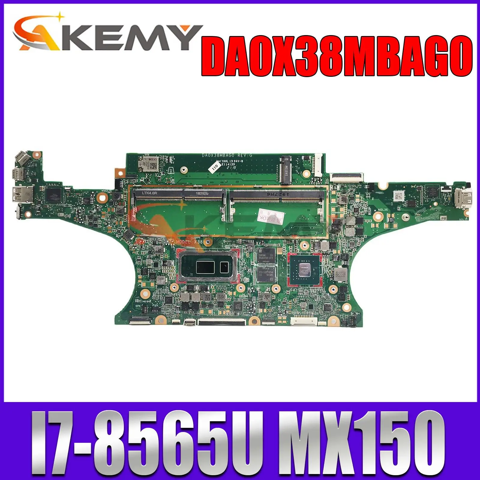 

L38128-601 DA0X38MBAG0 Mainboard For HP Spectre X360 15-DF Laptop Motherboard With MX150 2GB i7-8565U Full Tested