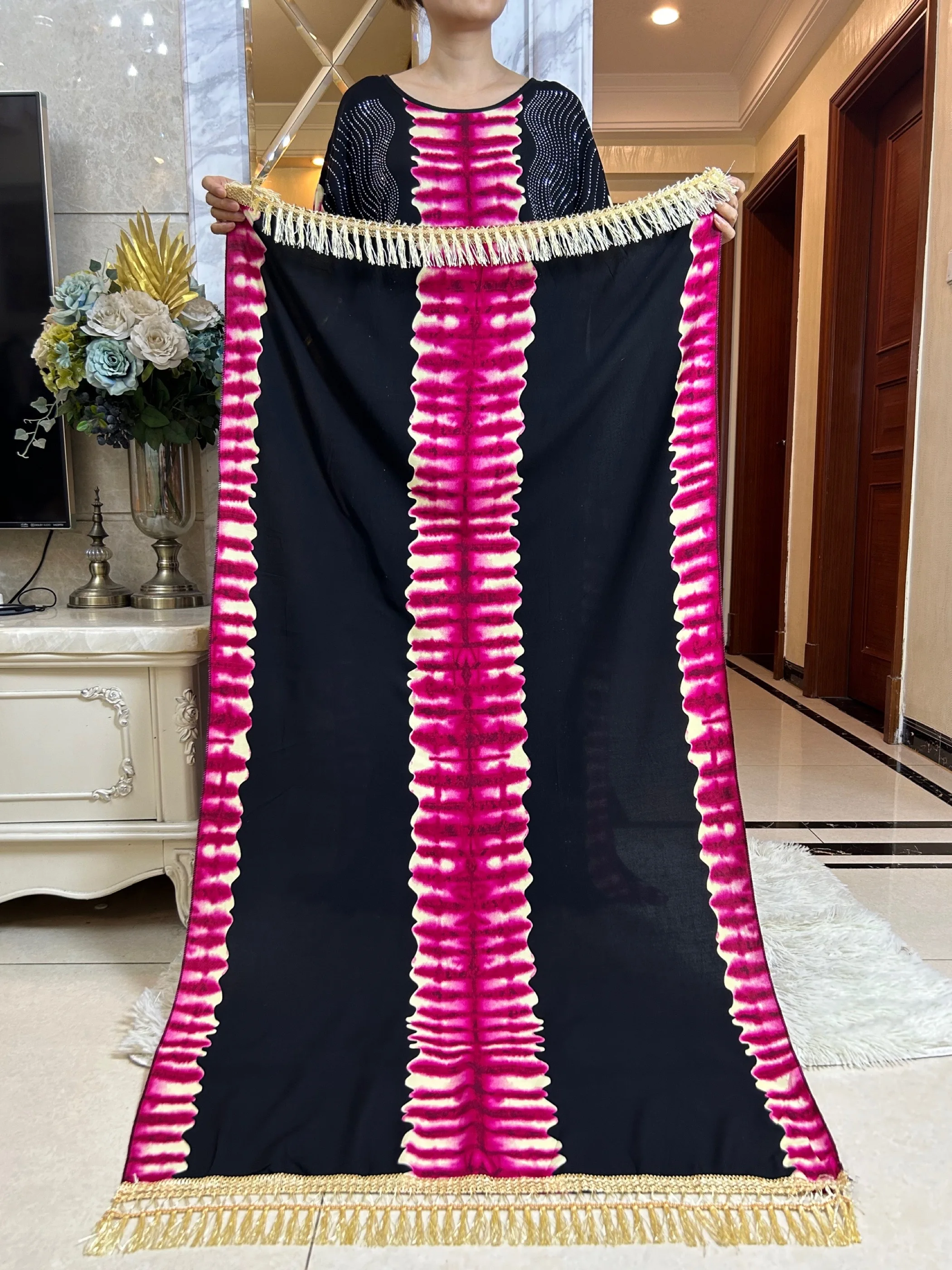 Новое мусульманское хлопковое платье в Дубае женское свободное макси с