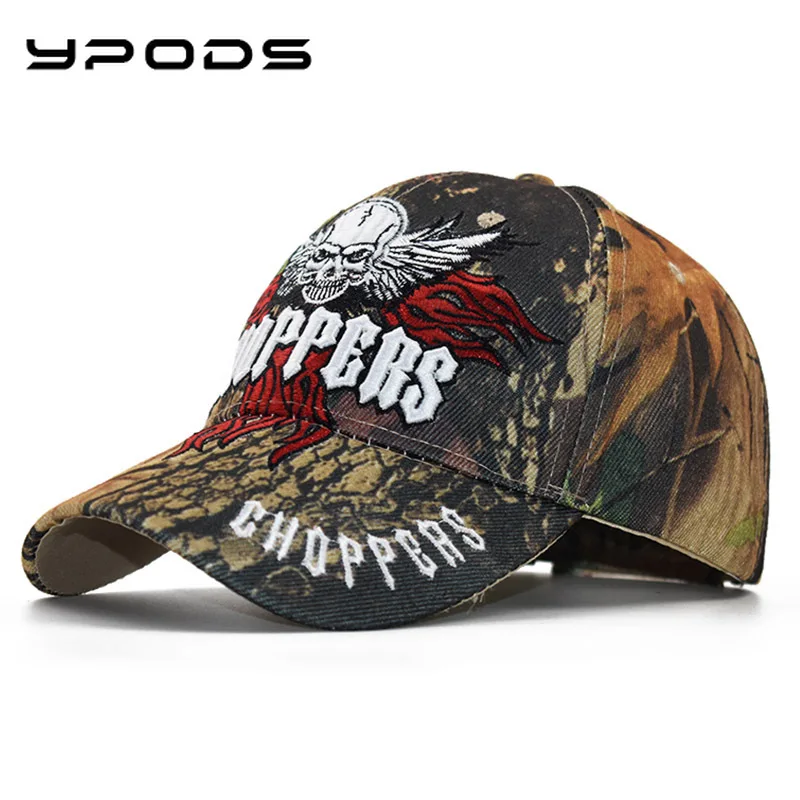 

Peaked Cap Generation Popular-camouflage Embroidered Skull Baseball Cap