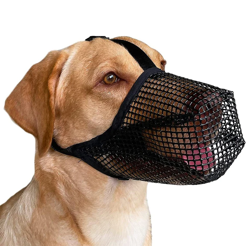 

Мягкая Регулируемая мордочка для собак, маска для рта собаки, дышащая мордочка для предотвращения лая, товары для дрессировки, защита для рта собаки