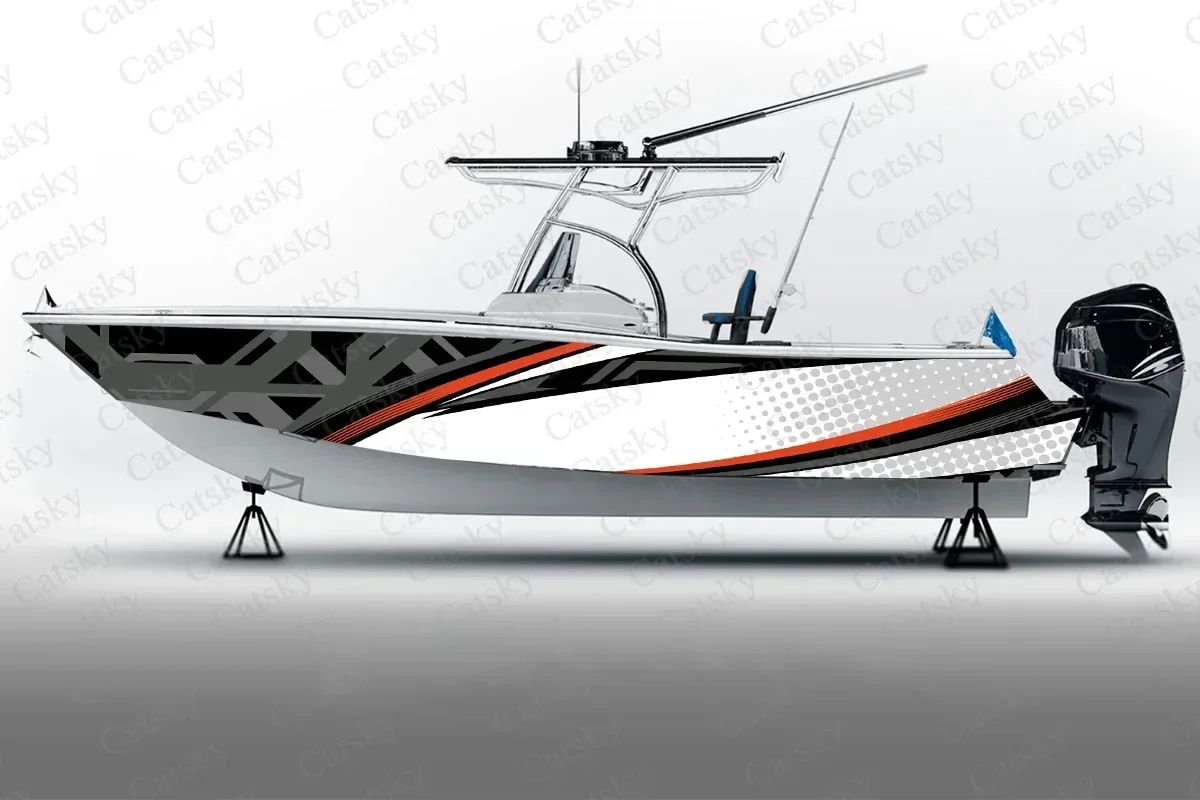 Дизайн абстрактная неправильная графика векторная наклейка на лодку упаковка