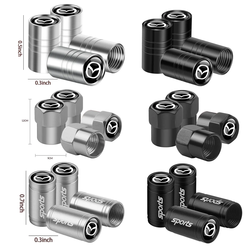 4 шт. металлическая крышка штока воздушного клапана колеса автомобиля для Mazda 2 3 5 6