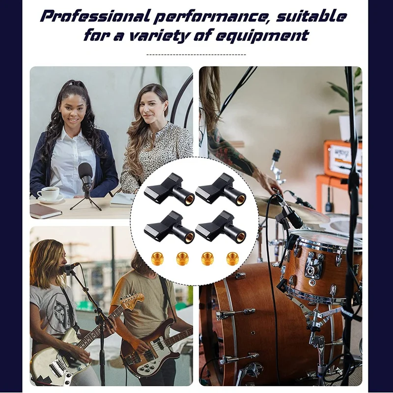 4 шт. клипса-держатель для микрофона с адаптерами |