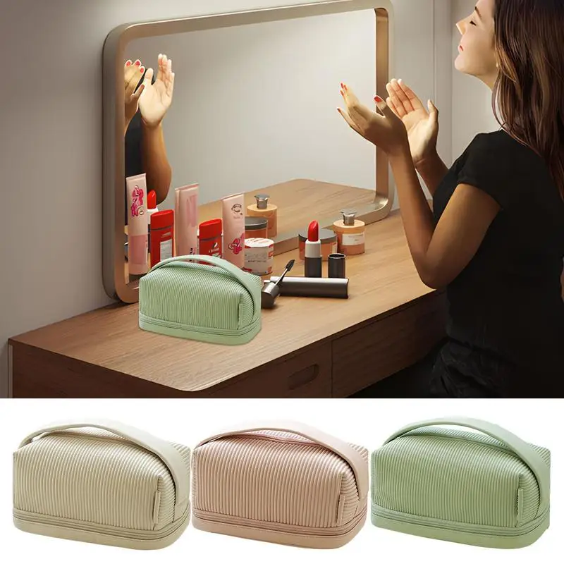 

Multifunctional Make Up Bag Water Resistant Cosmetic Storage Bag Portable Make Up Bag Traveling Cute Travel Kit For Women Girls