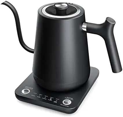 

Tea Kettle Pour-Over Kettle for Coffee, with 5 Variable Presets, 100% Stainless Steel Inner, with Keep Warm and Mute Function 0.