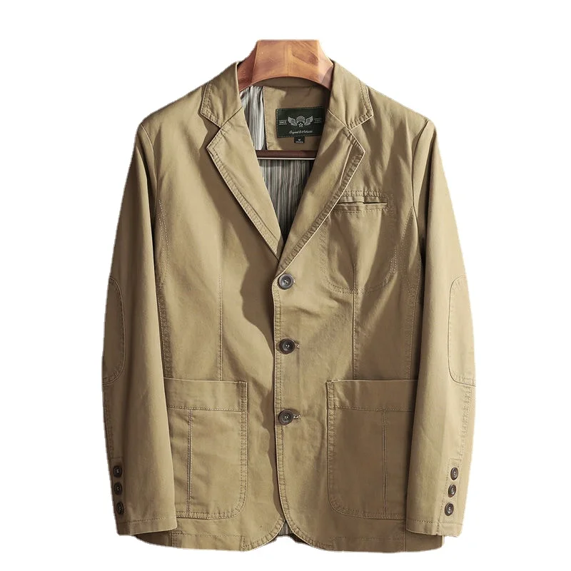 

New European Plus Size Men's Jacket Elegant Italian Style Gentleman Business Lapel Loose Casual Slim Fit Three Buttons Blazer