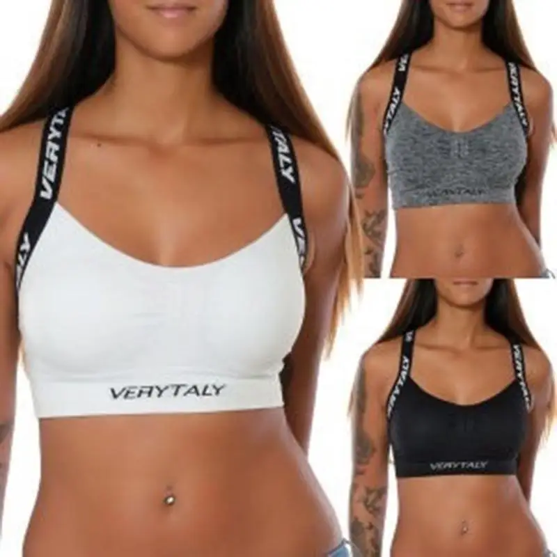 

Top for Women Tight Fitness Sport Vest Tank Letter Print Sport Gym Running Corset Top