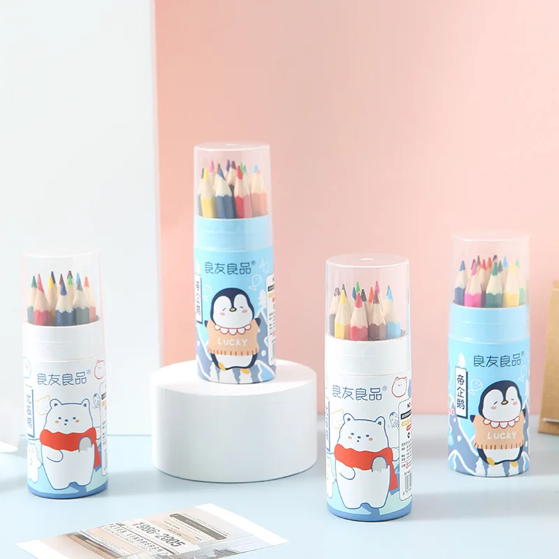 

Liangyou Liangpin 3,5 дюйма масляный цвет свинцовый 12 цветов для начальной школы детские канцелярские принадлежности Набор цветных карандашей Каран...