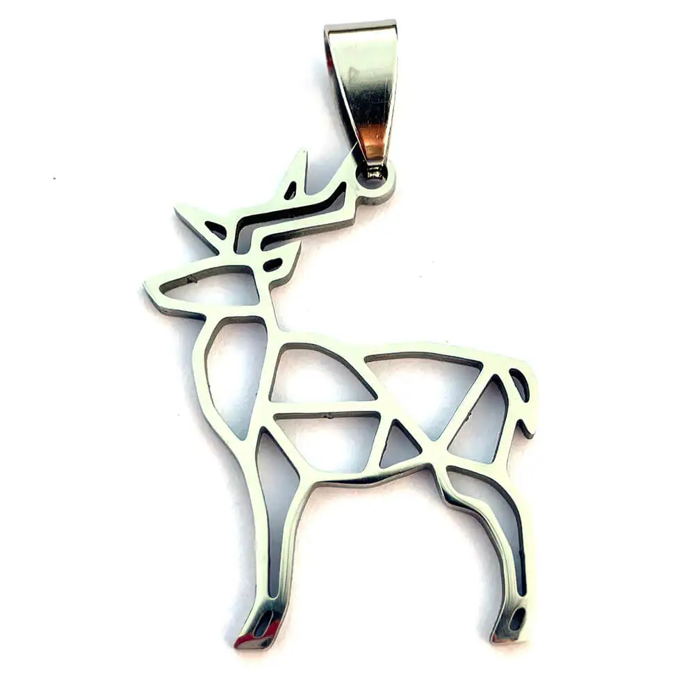 

Stainless Steel Père David's Deer Pendant Charm for Necklace