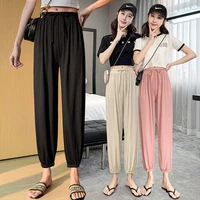 women trousers y2k pants loose plus size wide leg bloomers elastic waist outdoor sports pants fashion leisure thin spring summer
