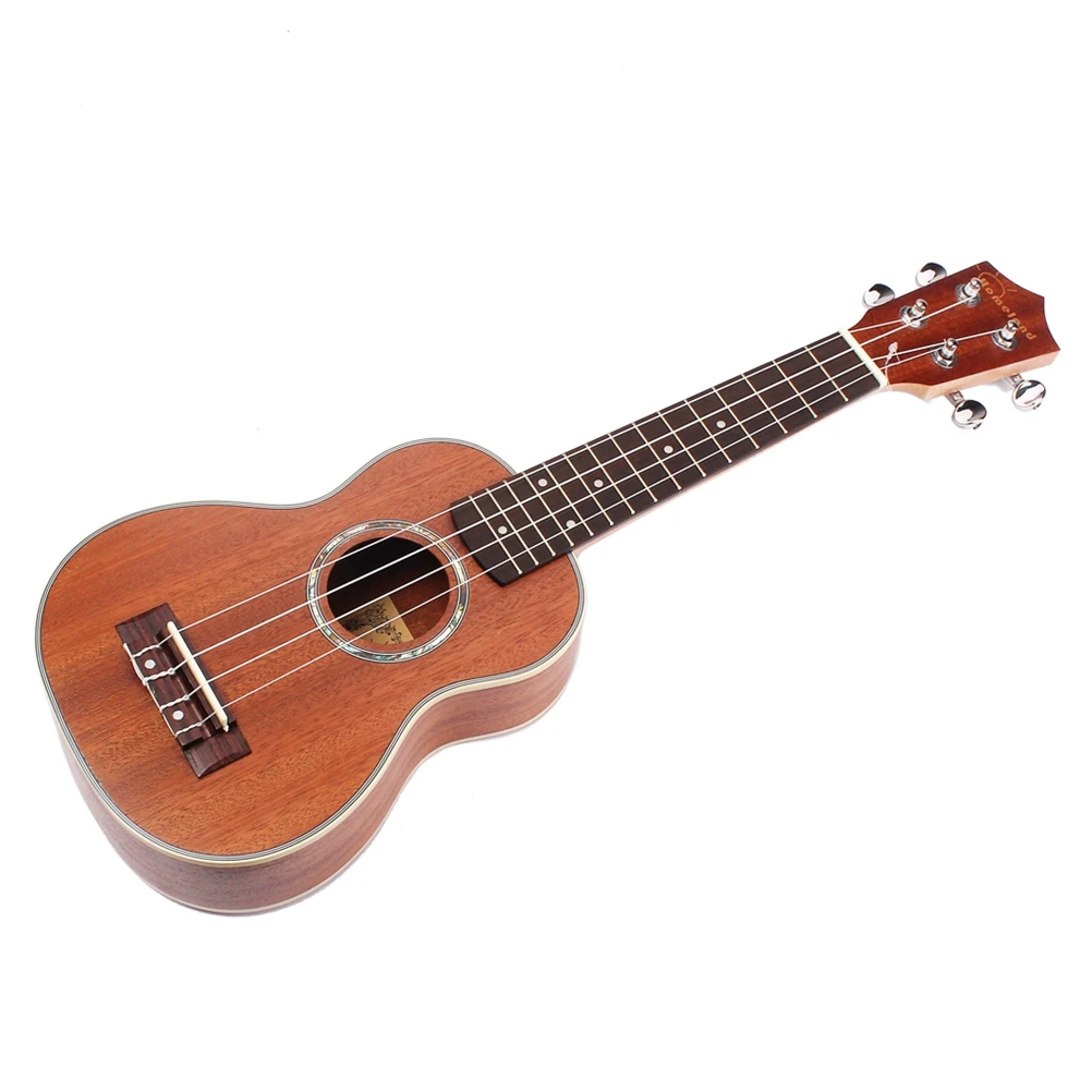 

21Inch Acoustic Ukulele Solid Mahogany Soprano Guitar Mini Hawaiian Guitar 4 Strings Ukelele Rosewood Fretboard with Gig Bag