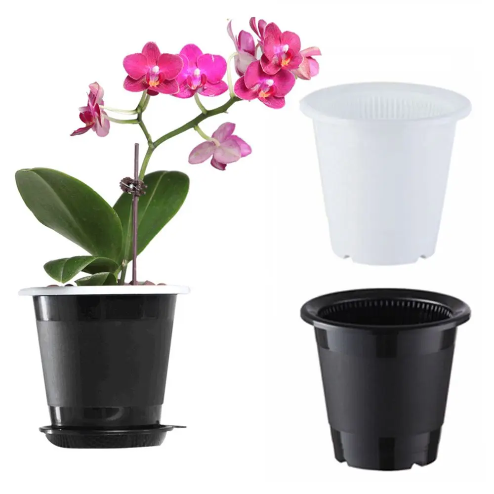 

Concise Orchid Root Control Plastic Plant Container Double Layer Plant Pot Flower Pots Planter