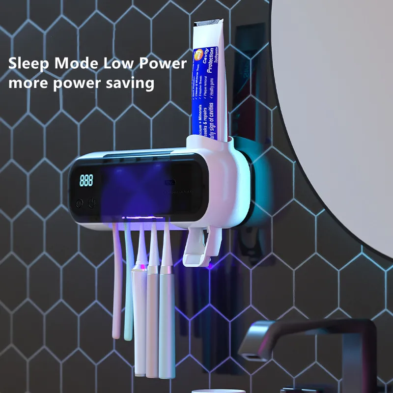 Умный держатель для зубной щетки с очисткой озона Автоматический Диспенсер