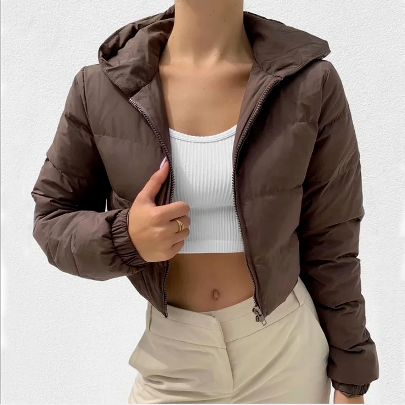 

Autumn and Winter New Women's Korean Fashion Casual Wild Short Hooded Warm Thick Jacket Cotton Jacket Winter Clothes for Women