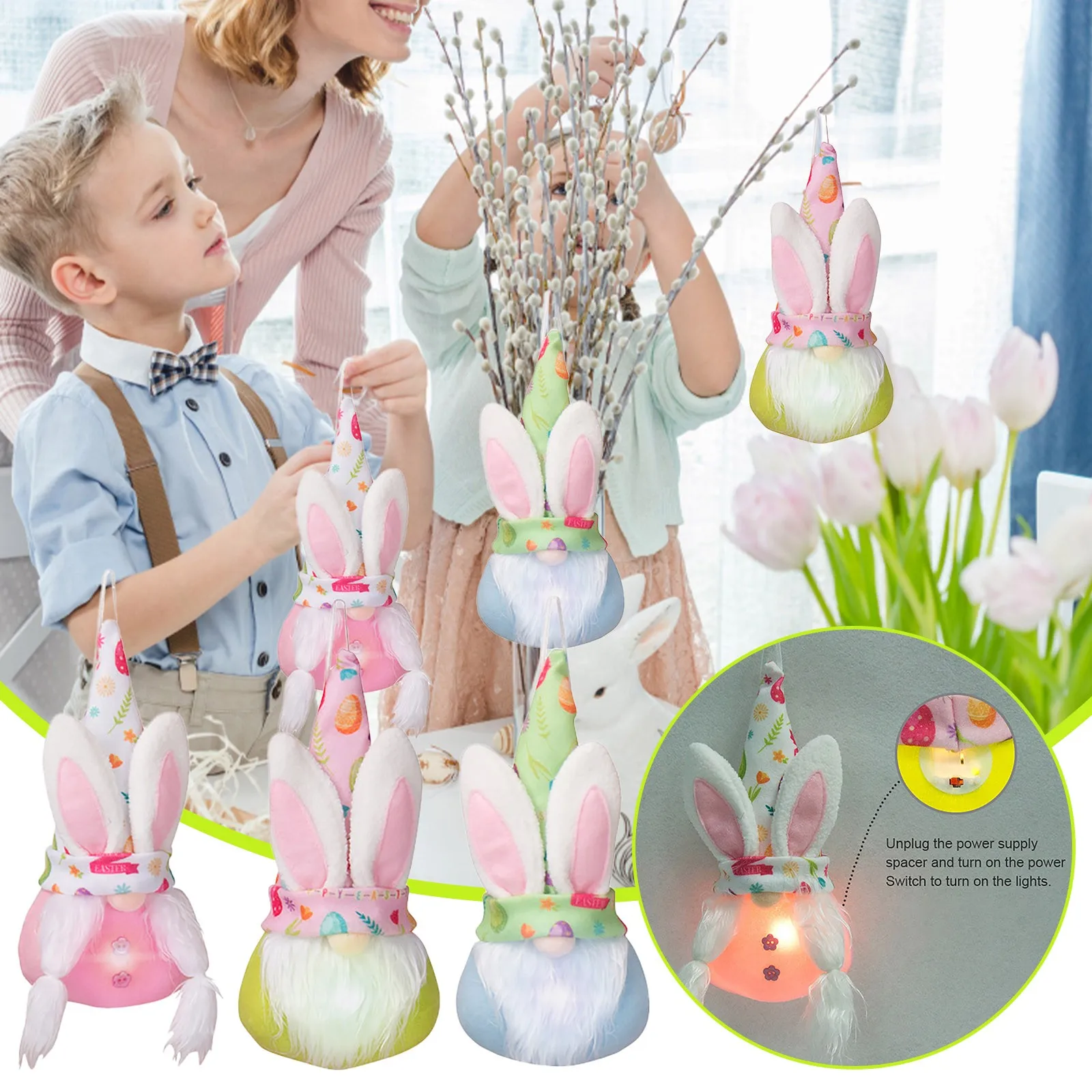 

Dwarf Easter Faceless Ornaments Decoration Doll h Doll Rabbit Decoration Crafts