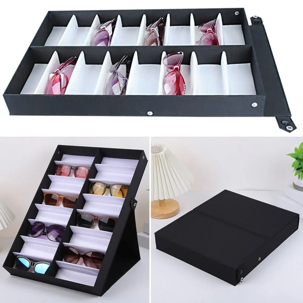 

Подставка для очков, держатель для хранения солнцезащитных очков, поднос для очков, органайзер для очков, коробка с 16 слотами, поднос для очков