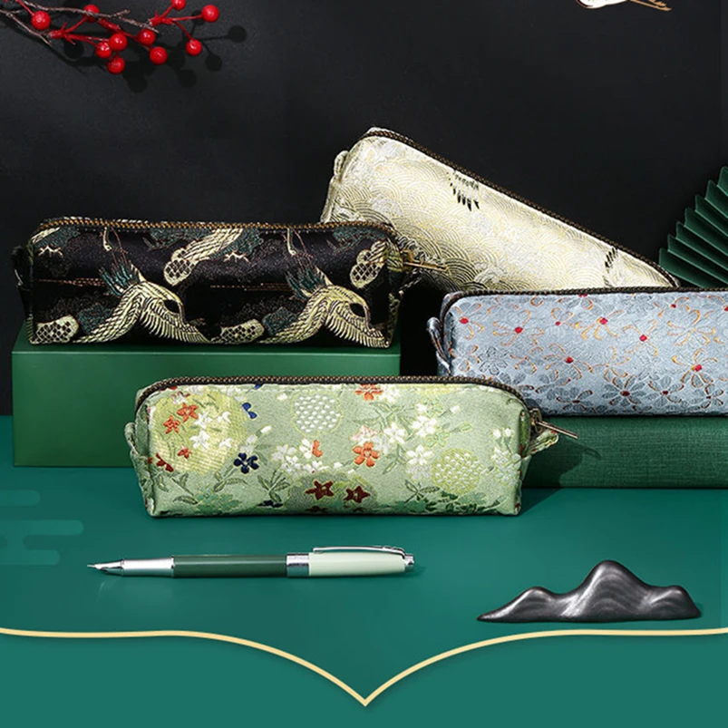 

Pencil Cases Kawaii Case Estuche Material Escolar for Office Retro Cute School Supplies Japanese Stationery Embroidery Papeleria