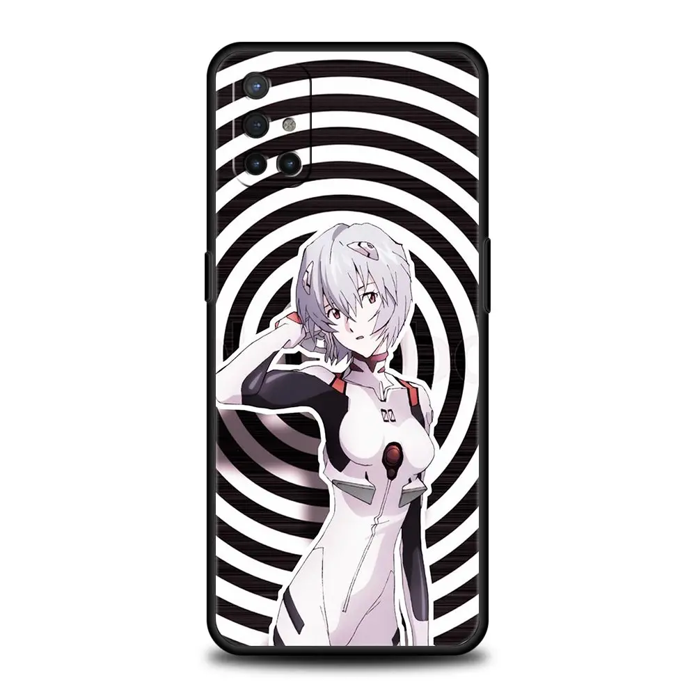 Мягкий черный чехол с рисунком из аниме Neon Genesis Evangelion EVA для телефона OnePlus 9 8 7 7T 10 Pro