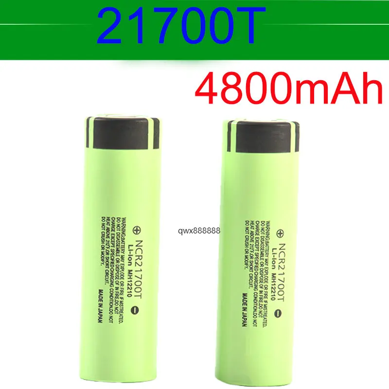 

100%/Originele 21700 NCR21700T Lithium Oplaadbare Batterij 4800Mah 3.7 V 40A Hoge Ontlading Batterij High-Drain Li-Ion Batterij