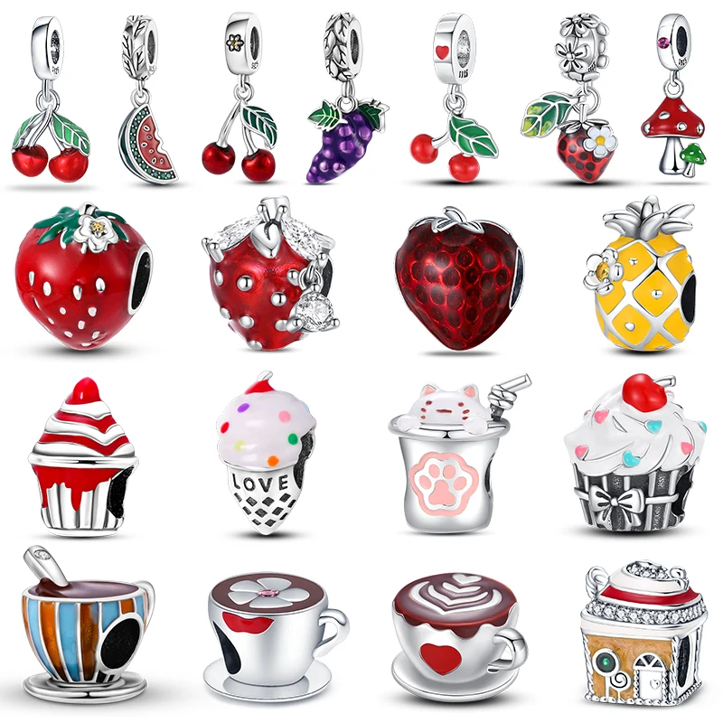 Новинка в фруктовом напитках еда подвески бусины подходят для 3 мм оригинальный