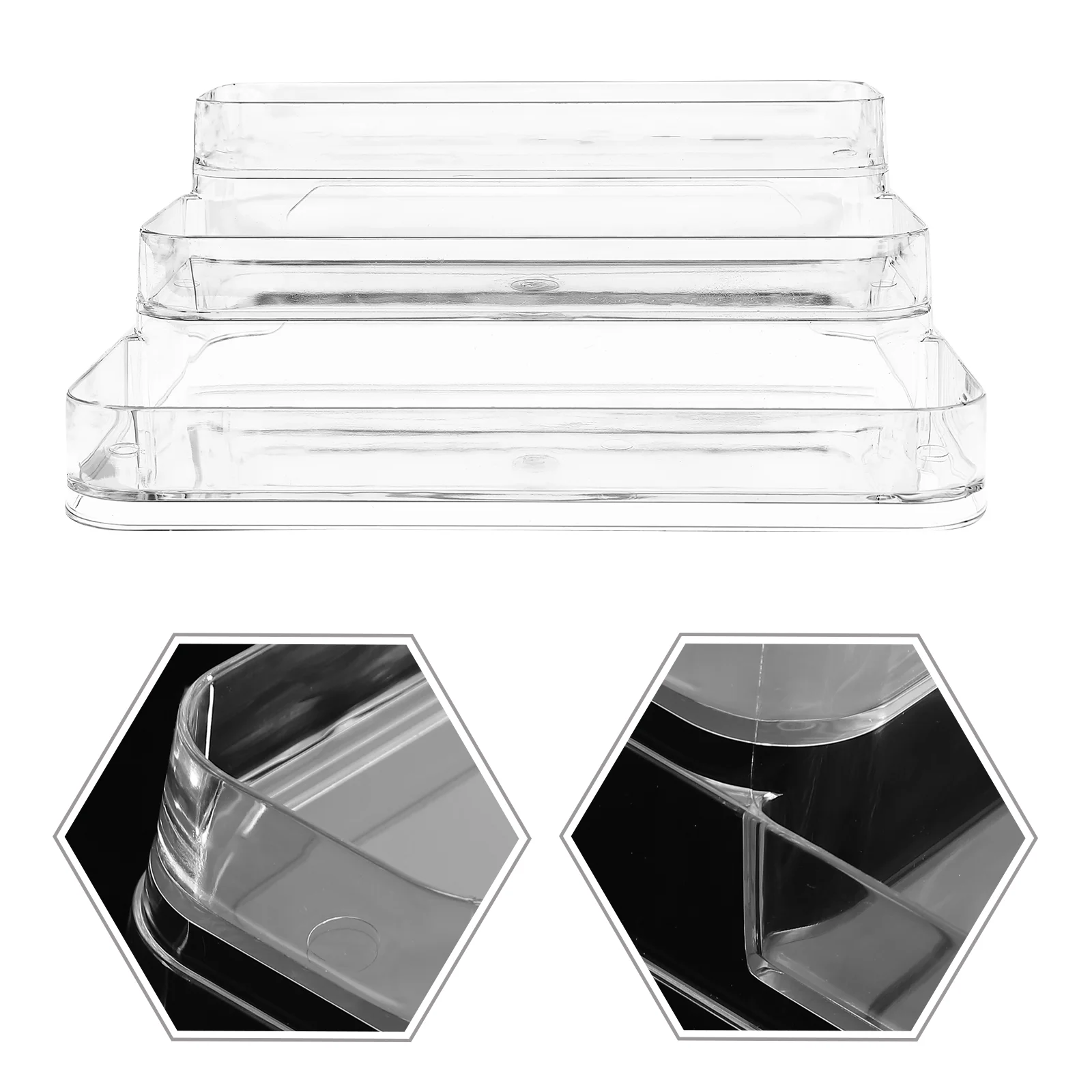 

Organizer Rack Acrylic Storage Shelf Display Holder Stand Tier Water Bottle Sundriestray Multi Desktop Clear Table Layer Risers