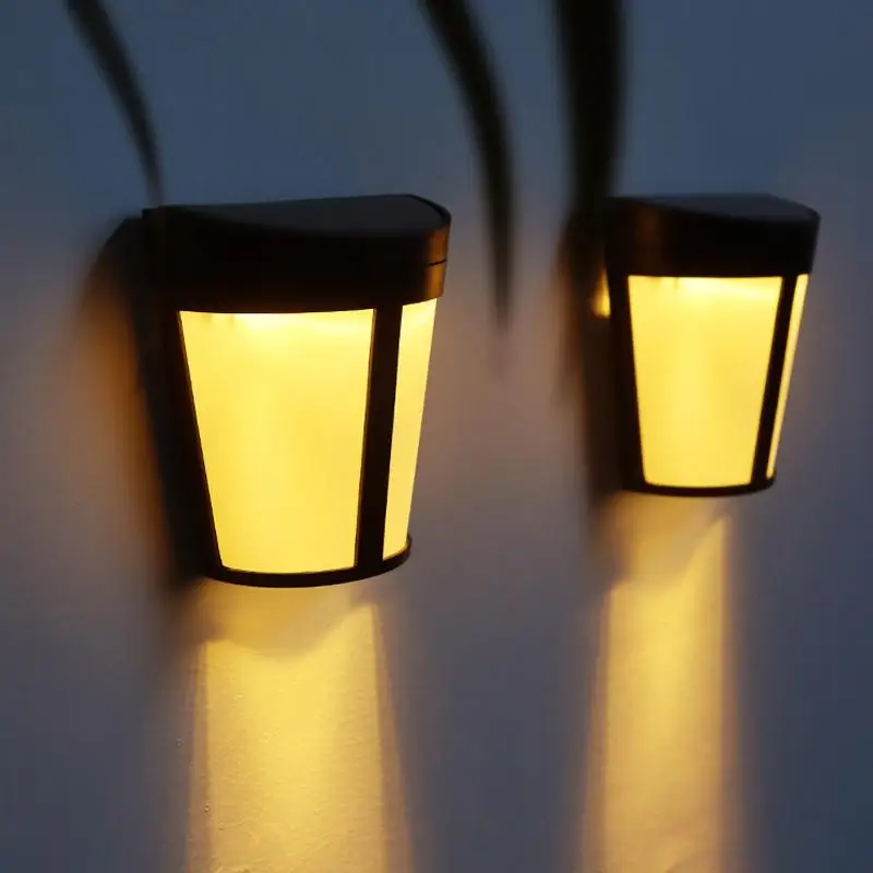 6led Solar-powered Energy Saving Waterproof Lamps Wall Lights For Yard Garden Patio Deck Yard Outdoor Home Driveway Stairs