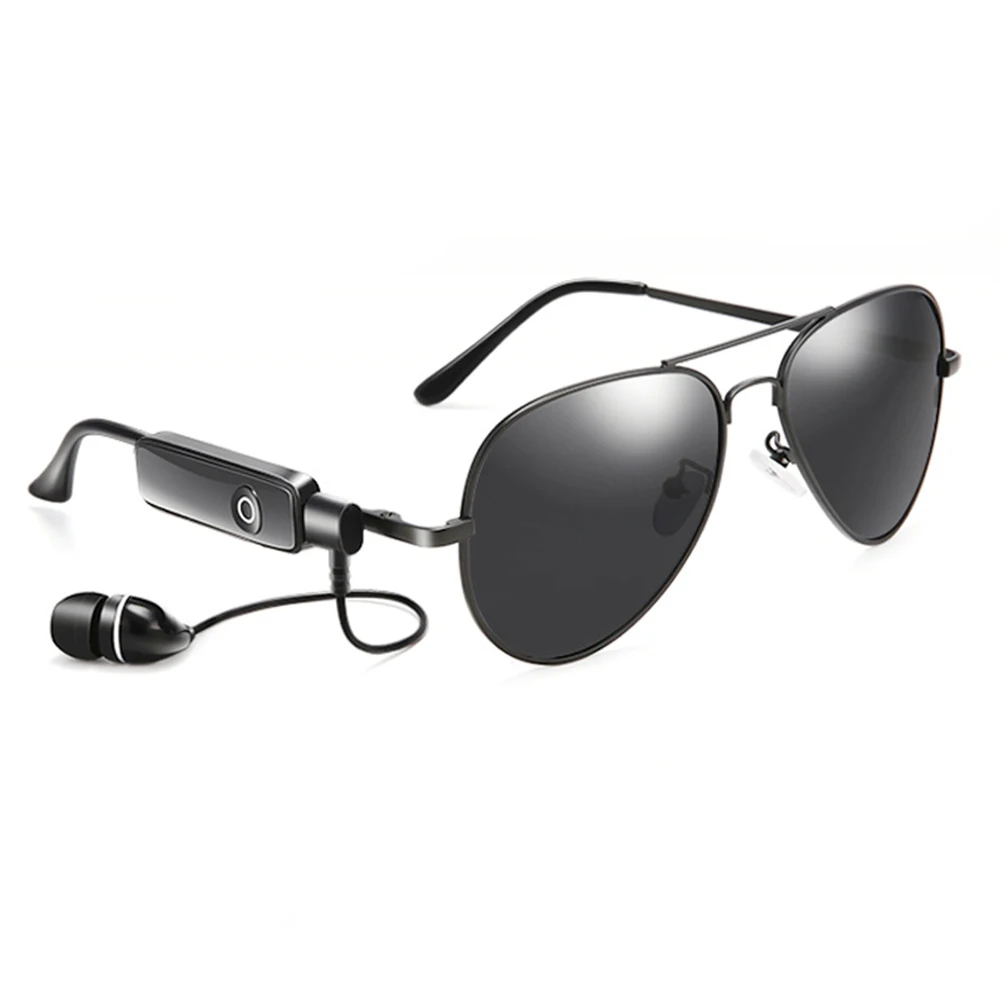 

Ultra-thin Portable In Ear Headset Sunglasses Metal Frame with Mic Sport Smart Calling Sun Glasses for Commuting Driving Walking