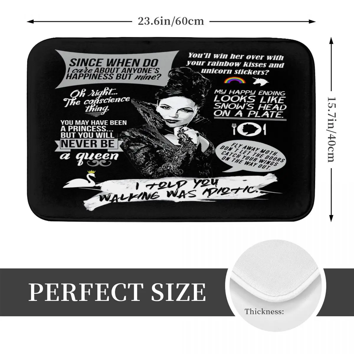 Evil Queen Regina Mills Quotes 'Ouat 40x60см Ковер Полиэстер Коврики Праздничная Ванная Комната