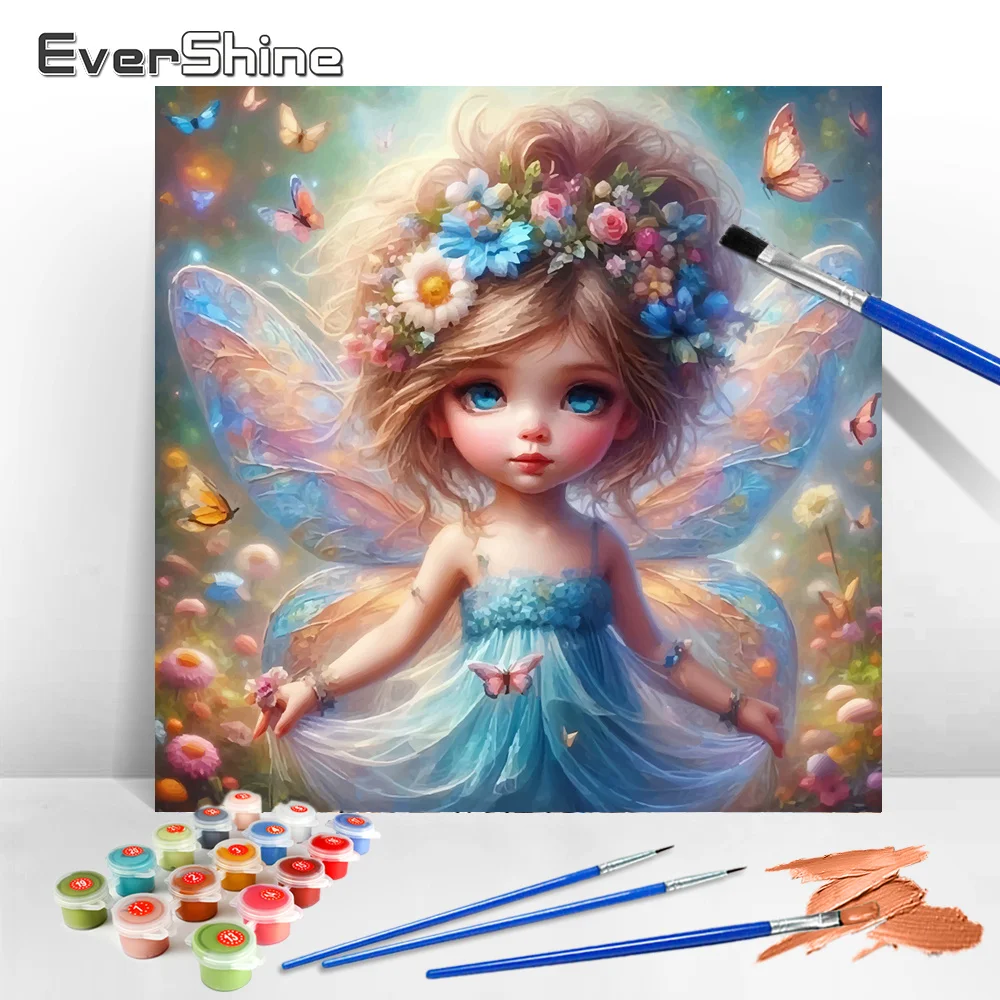Evershine картина по номерам для взрослых эльфийская девушка цветок фотографии