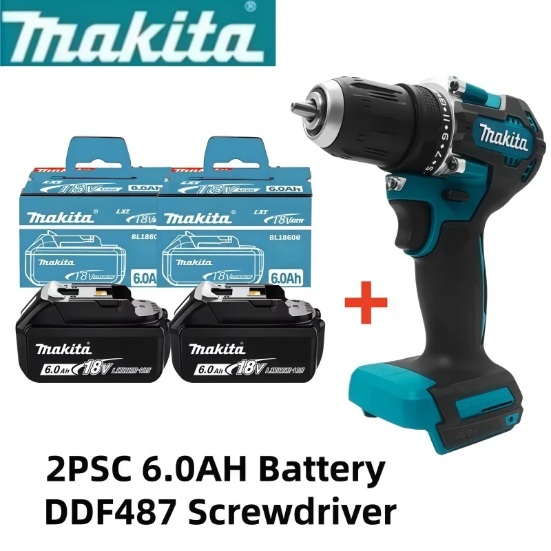 

Makita Original DDF487 Бесщеточная аккумуляторная дрель 18В