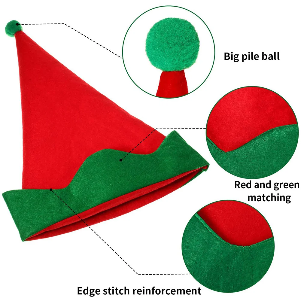 4 шт. эльфийская остроконечная шляпа рождественский костюм для взрослых реквизит