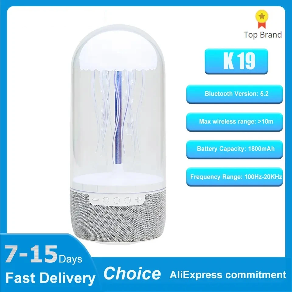 Беспроводная колонка с разноцветной медузой