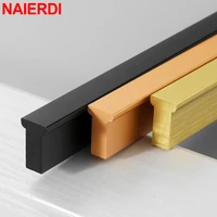 naierdi american simple black aluminum alloy furniture handle 1000mm long kitchen cabinet door pulls drawer knobs cabinet handle