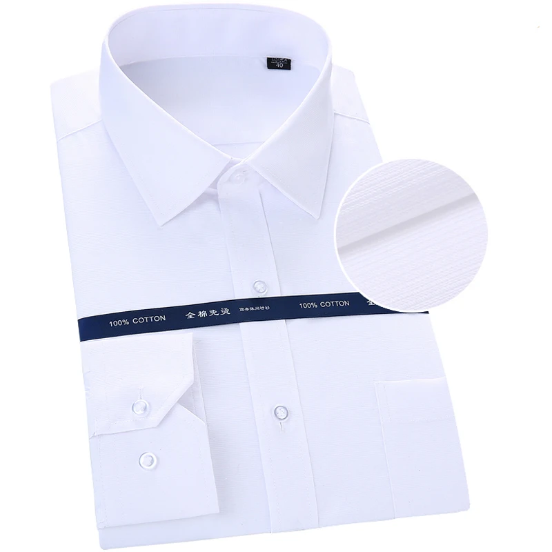 

Men's Classic Office Sateen Textured Solid Dress Shirt Single Pocket Regular-fit Long Sleeve Formal Business Easy Care Shirts