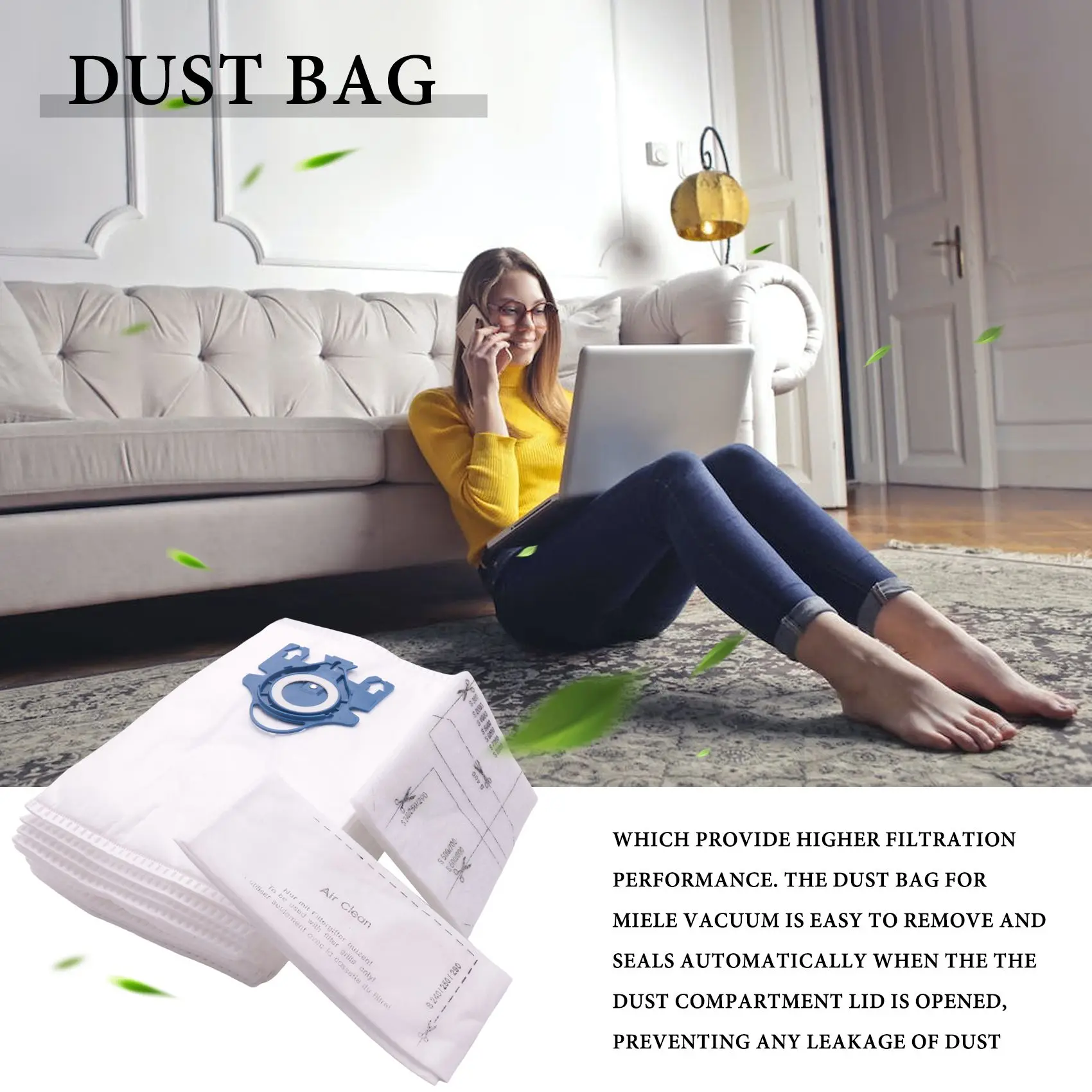 15 шт. пылесос для Miele GN AirClean 3D эффективные мешки пыли замена пылесборник часть