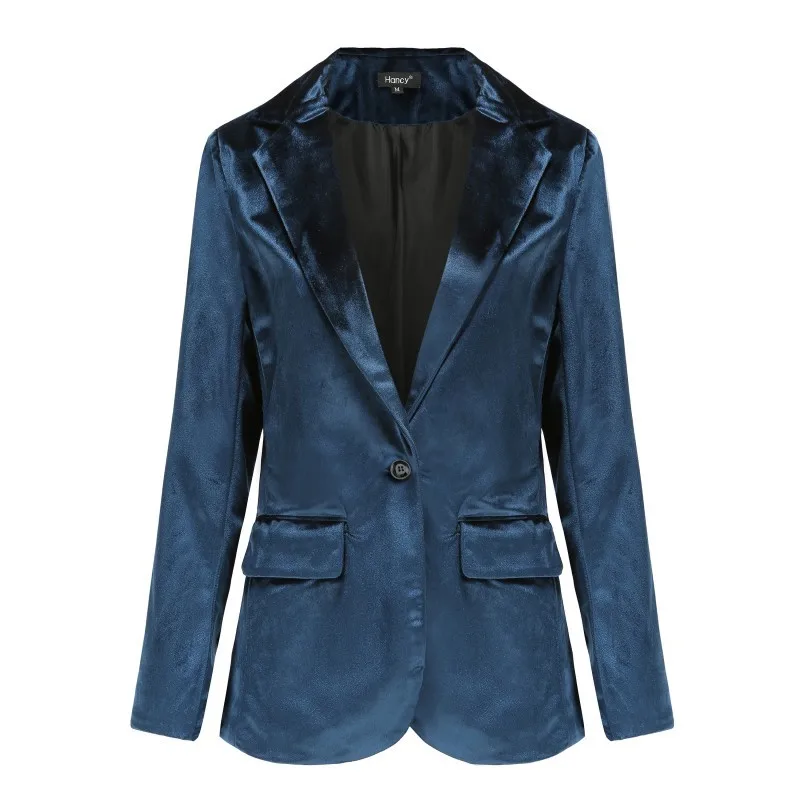 Simple Blazer Suit Women Solid Color Single Button Office Commute Blazer Suit Spring Autumn New Fashion Casual Jackets All Match