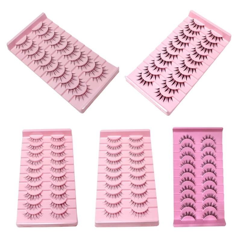 

10 Pair Natural Lashes Soft Eyelashes Strip Lashes Handmade False Eyelashes