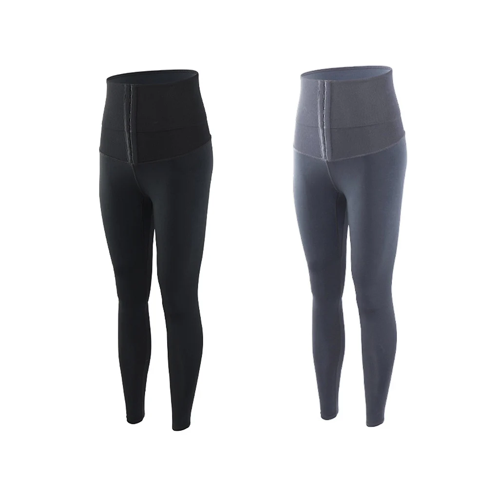 

Women Leggings Yoga Thickened High Waist Pants Breathable Sweat Absorbing Solid Color Trousers Black Thickened M