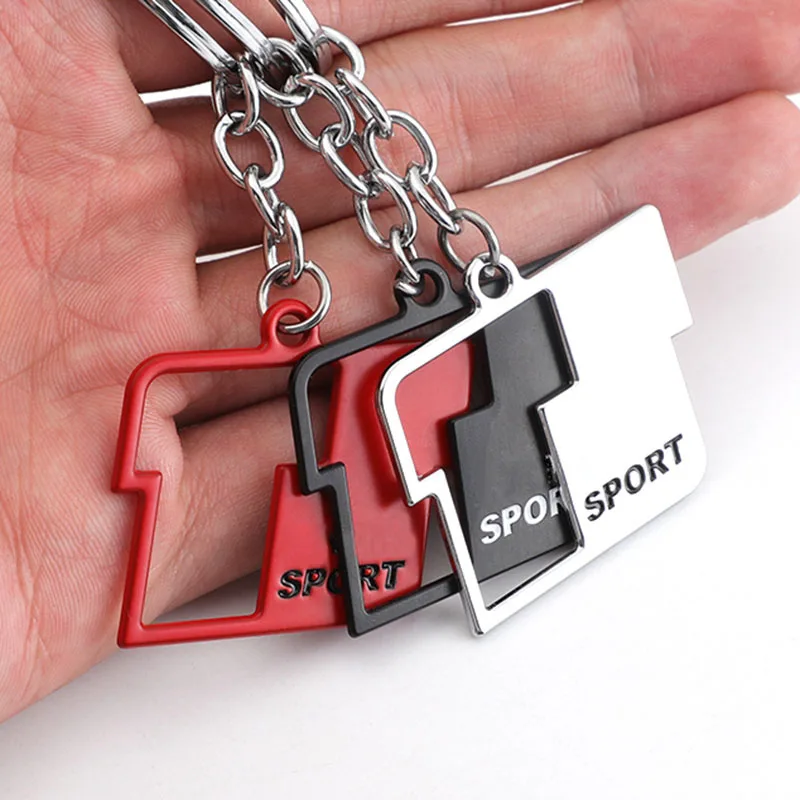 

T Sport Car Keychain for Toyota Corolla Prado Tundra Highlander Venza Camry Prius Tacoma Key Chain Ring Keyring Key Holder Badge