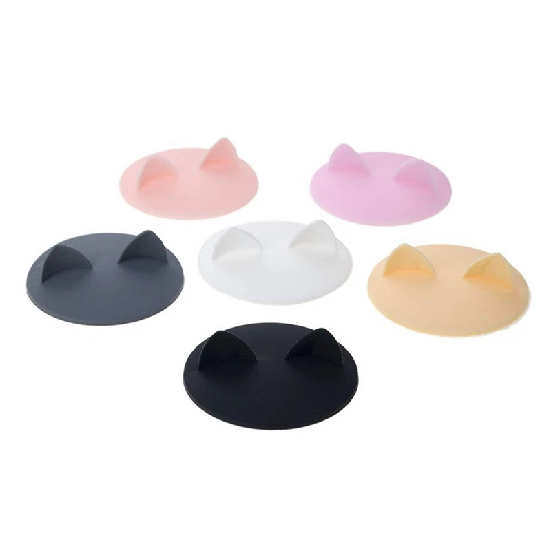 

Glass Cup Cover 12 Pcs Cat Ear Silicone Anti Dust Cup Lids Tea Mug Topper Cover For Coffee Cup Covers For Drinks