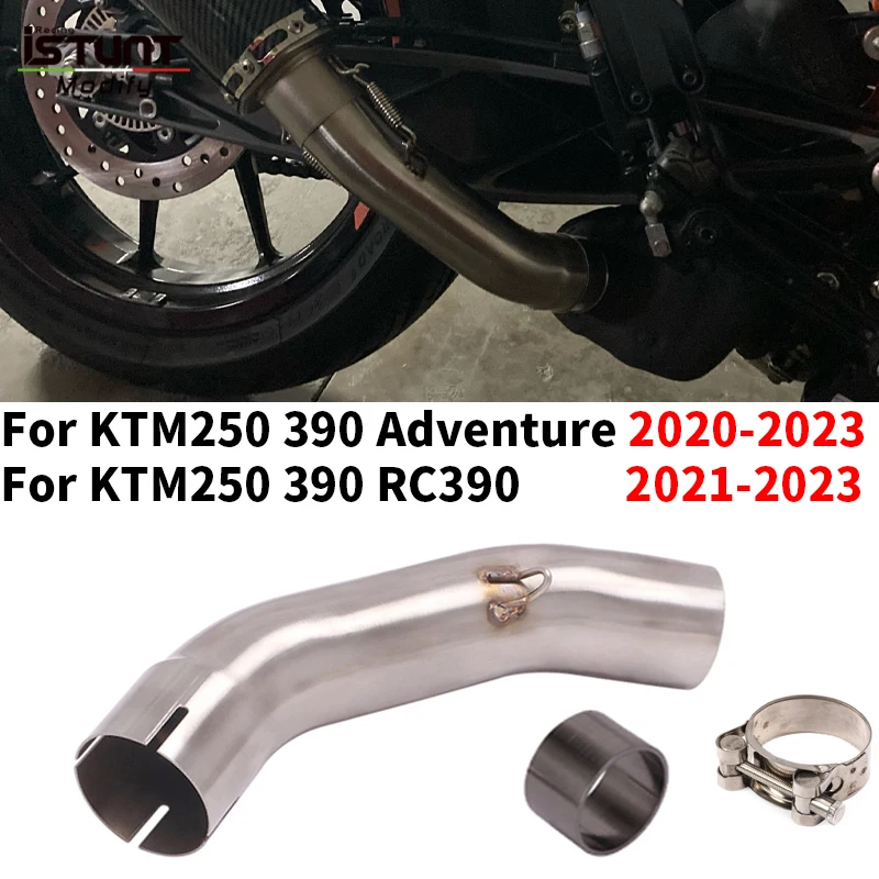 Motorcycle Exhaust Mid Link Pipe Connect 51Mm Muffler For KTM DUKE 250 390 RC390 KTM250 KTM390 Adventure ADV 2020 2021 2022 2023