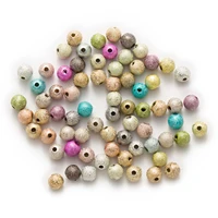 colorful stardust acrylic frosted round beads spacer findings jewelry making sewing headwear clothing shoe hat home decor 4 16mm