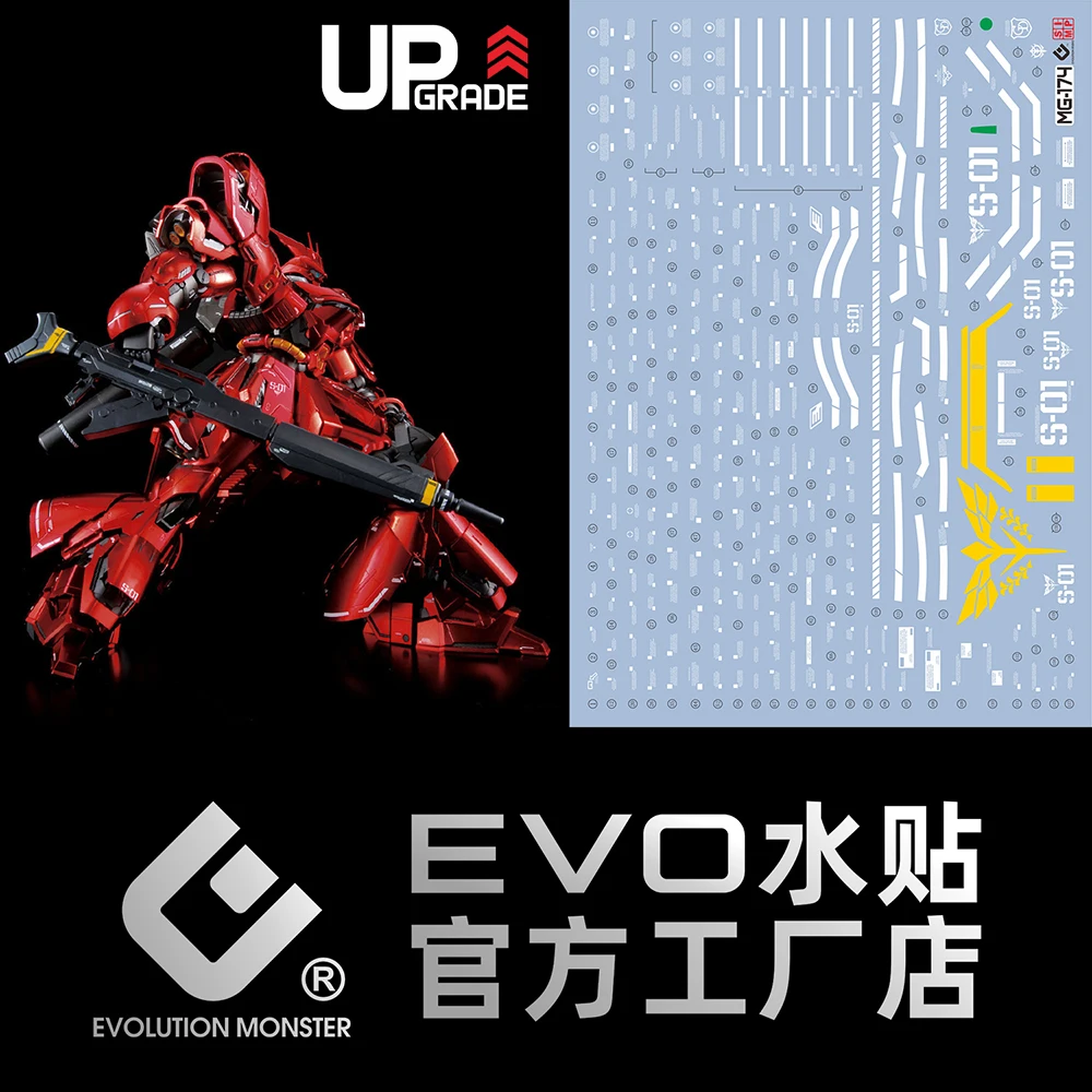Фото Наклейки на модели EVO MG-174 для MG 1/100 SAZABI Ver.KA, высокоточная водная наклейка, флуоресцентная версия/версия из горячего золота №1
