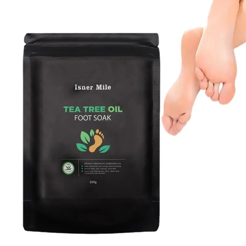 

Foot Soak Salts Nourishing Tea Tree Soak 7.1Oz Foot Cleaner Soothes Sore Tired Feet For Athletes Foot Stubborn Foot Odor Scent