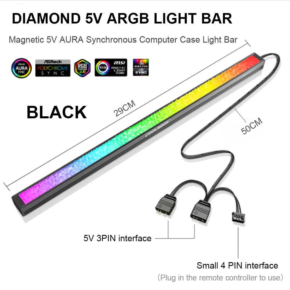 

Intelligent Decorative Light Bar LED Color Synchronization Decoration DIY Installed Cool Dazzling Light Effect Remote Control